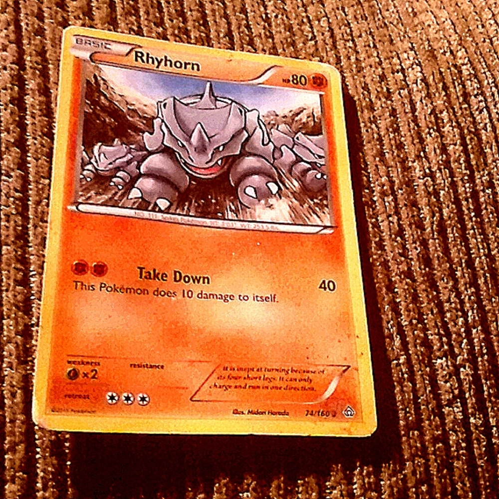 Hp 80 Pokemon Rhyhorn card